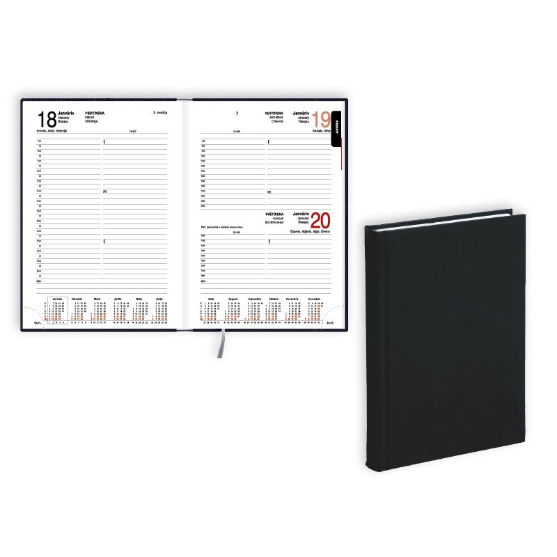 Dienasgrāmata EKO Manager, melna 2026g. (EKO20010201)