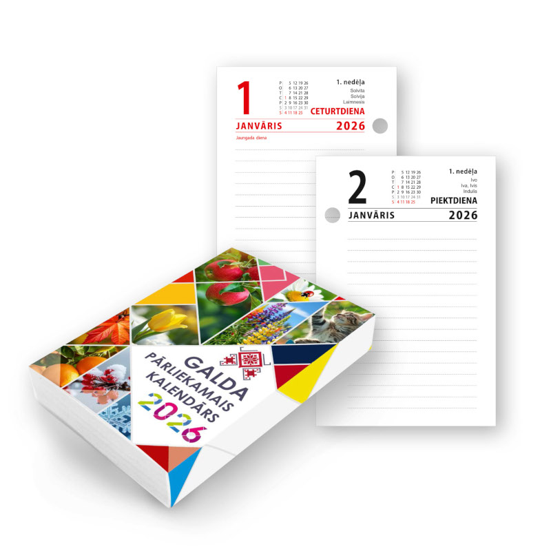 Kalendārs galda pārliekamais, 2026 gads (MOS62014)