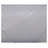 Mape ar gumiju BAROCCO A4, sudraba krāsa, Forpus