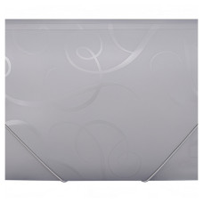 Mape ar gumiju BAROCCO A4, sudraba krāsa, Forpus