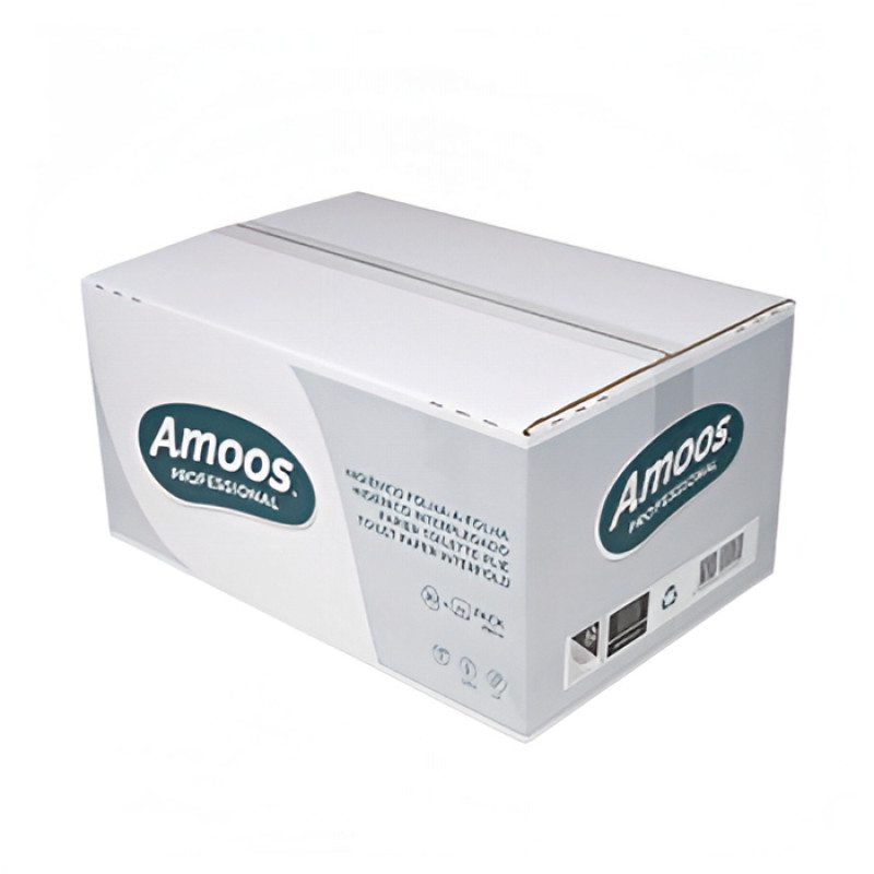 Tualetes papīrs salvetēs Amoos, 2 slāņi, T3, 11 x 21 cm, 250 loksnes. (30 pac./kastē)