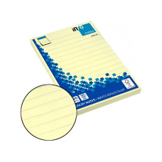 Līmlapiņas 100x150mm līniju dzeltenas, 100 lapas