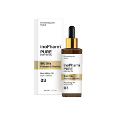 inoPharm BIO eļļa sejas un kakla kopšanai, Primrose + Rosehip, 30ml.