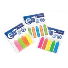 Indeksi-"bultas" PVC 25x44mm neona 5x25lpp