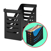 Iekaramo failu turētājs, melns