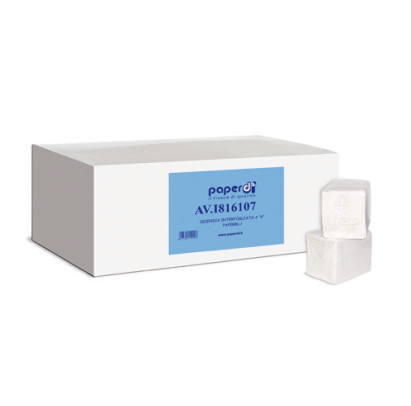 Tualetes papīrs PAPERBLUE, 2-slāņu, V-veida, 225 loksnes (10.3x21cm), 16g/m2