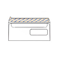 Aploksnes Postsec E65 110x220 ar logu un perforāciju, 10 gab.