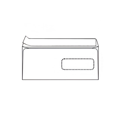 Aploksnes E65 DLHK 110x220mm ar logu, 10 gab.