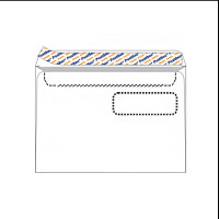 Aploksnes Postsec E5 156x220 ar logu un perforāciju, 10 gab.