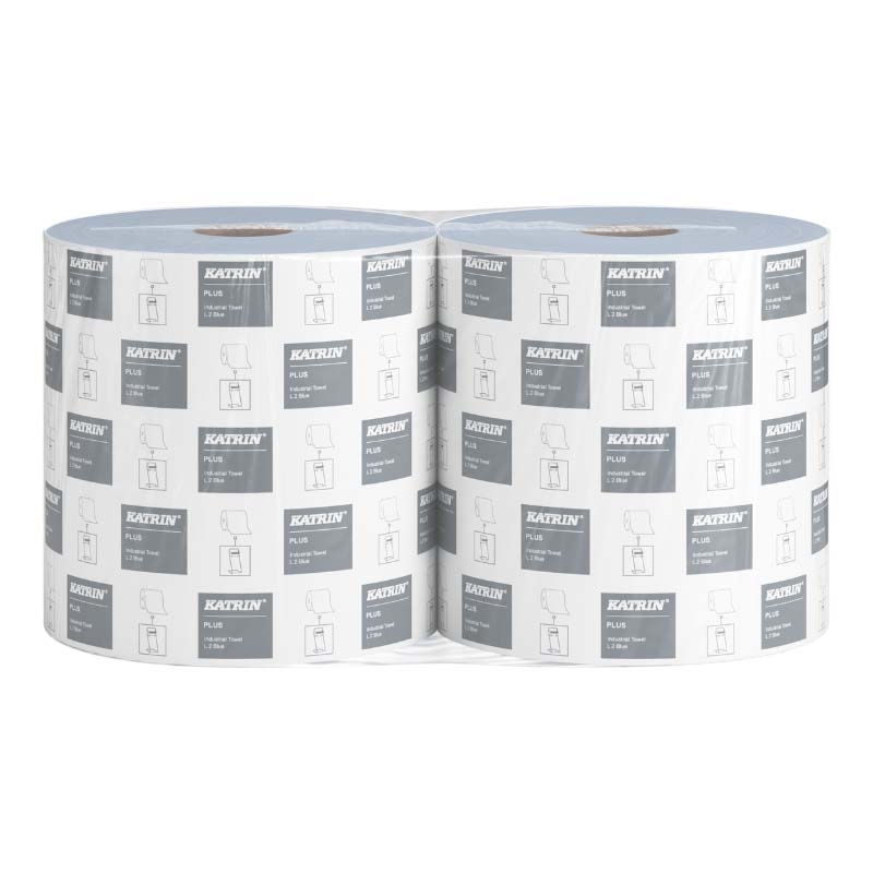 Industriālais papīrs Plus L2 Blue 344m, 2 slāņi, Katrin
