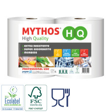 Industriālais papīrs, baltā, celulose, 2-slāņi, d26cm, 480 loksnes, 25x28cm, 134m