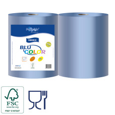 Industriālais papīrs BOBINA BLU, zils, 3-slāņu, celuloze, 192m, d-26cm, 800 loksnes
