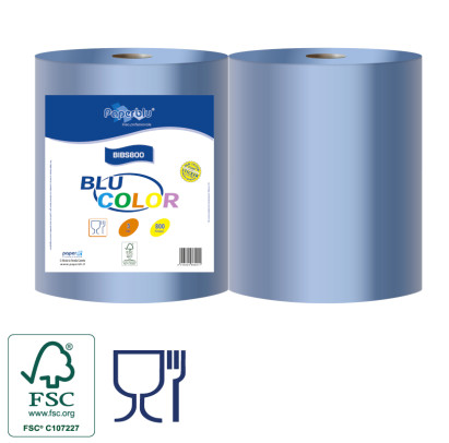 BOBINA BLU industriālais papīrs, 3 slāņi, 192 m, diametrs 26 cm, 800 loksnes