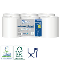 Papīra dvielis Autocut PAPERBLU,100%celuloze, 140 m, 2 slani, ø19 cm, h19,8cm, 20g/m2