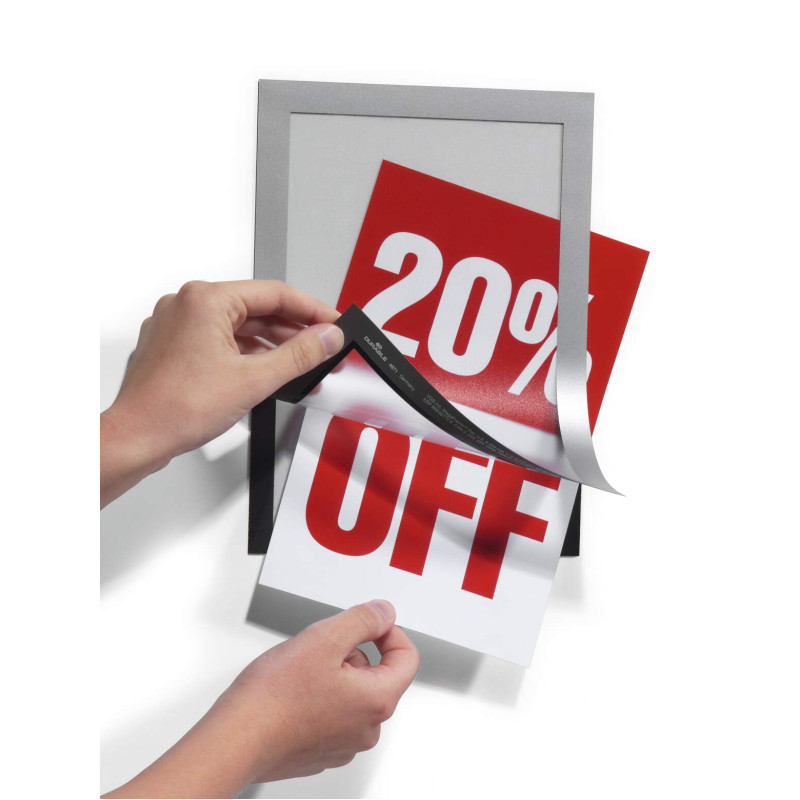 Pašlīmējošā kabata Durable DURAFRAME A5, ar sudraba krāsas rāmi (2 gab.)