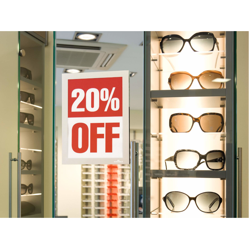 Pašlīmējošā kabata Durable DURAFRAME A5, ar sudraba krāsas rāmi (2 gab.)