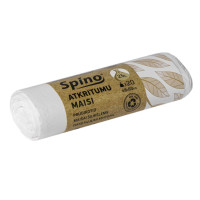 Atkritumu maisi 25L, 48x60cm, balti, 10mikr, HDPE, MULTIPACK, 20gab/rul, 50rul/kastē