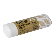 Atkritumu maisi 25L, 48x60cm, balti, 10mikr, HDPE, MULTIPACK, 20gab/rul, 50rul/kastē