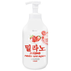 Dušas putas MILANA ar zemeņu ekstraktu un piena proteīniem, 750 ml