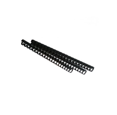 Spirāle dokumentu iesiešanai, plastmasas, 6 mm, 25 lap., melna, 1 gab., Forpus