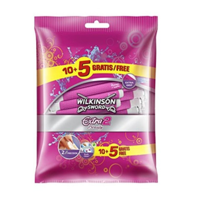 WILKINSON Extra Beauty 2 vienreizējie skuvekļi, 10+5 gab