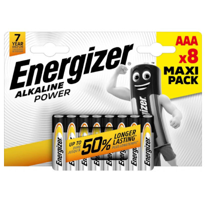Baterijas AAA LR03 Alkaline 8gab. Energizer
