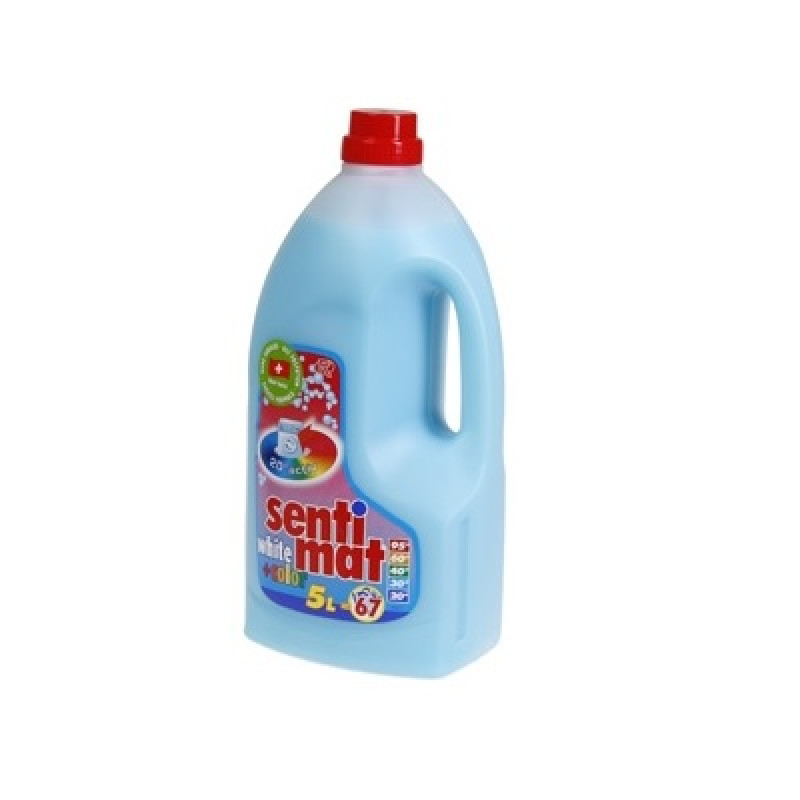 Veļas mazgāšanas līdzeklis SENTIMAT White&Color, (5L) (100 mazg. reizēm)