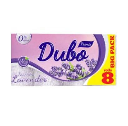 WC papīrs DIVO PREMIO Toscana Lavender, balts ar apdruku, 3 kārtas, 8 ruļļi