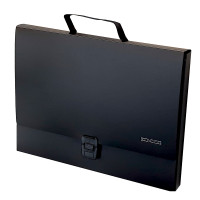 Mape-portfelis A4 ar rokturi, melna