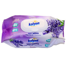 KALYON mitrās salvetes LAVENDER, 120 gab