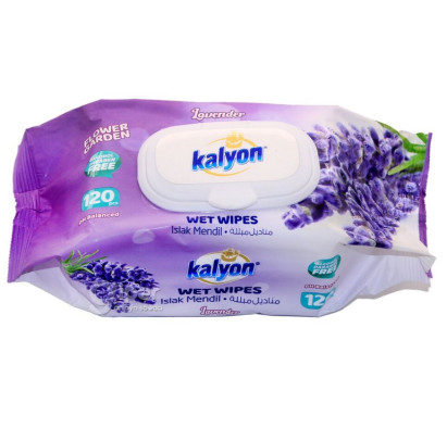 KALYON mitrās salvetes LAVENDER, 120 gab