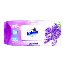 KALYON mitrās salvetes LAVENDER, 72 gab