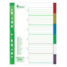 Sadalītājs dokumentiem Forpus 1-6 krāsains A4