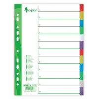 Sadalītājs dokumentiem Forpus 1-12 krāsains A4