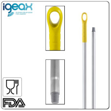 Kāts alumīnija, 130cm, ar vītni, diametrs 25 mm. dzeltens