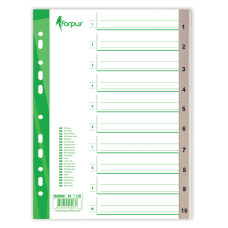 Sadalītājs dokumentiem Forpus 1-10 plastikāta A4