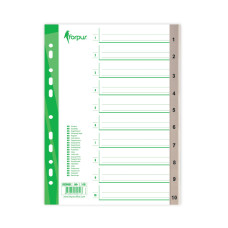 Sadalītājs dokumentiem Forpus 1-10 polipropilēna