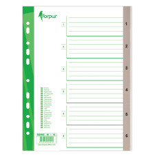 Sadalītājs dokumentiem Forpus 1-6 plastikāta A4