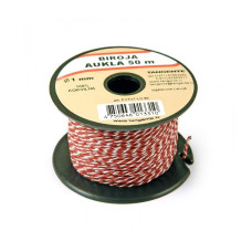 Notāra diegs 50mx1mm sarkana -balta krāsā