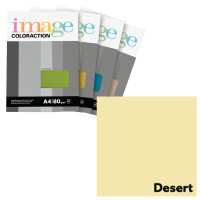 Krāsains papīrs A4, 50 loksnes, 80g/m2, bāli dzeltena krāsa, Image Coloraction