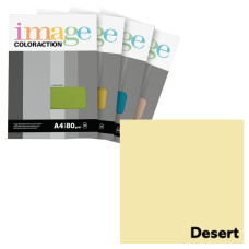 Krāsains papīrs A4, 50 loksnes, 80g/m2, bāli dzeltena krāsa, Image Coloraction