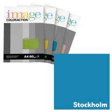 Krāsains papīrs A4, 50 loksnes, 80g/m2, tumši zila krāsa, Image Coloraction