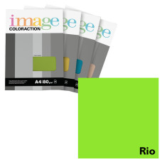 Krāsains papīrs A4, 50 loksnes, 80g/m2, neona zaļa krāsa, Image Coloraction