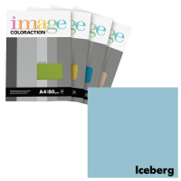 Krāsains papīrs A4, 50 loksnes, 80g/m2, bāla ledus krāsa, Image Coloraction