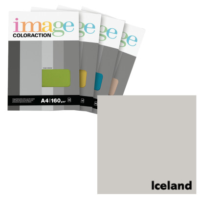 Krāsains papīrs A4, 50 loksnes, 160g/m2, gaiši pelēka krāsa, Image Coloraction