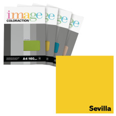 Krāsains papīrs A4, 50 loksnes, 160g/m2, rapšu dzeltena krāsa, Image Coloraction