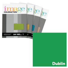 Krāsains papīrs A4, 50 loksnes, 160g/m2, tumši zaļa krāsa, Image Coloraction