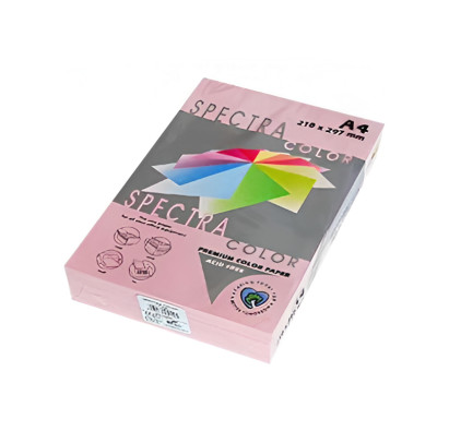 Krāsains papīrs A4, 80g/m2, 500 loksnes, Rose IT140, Spectra