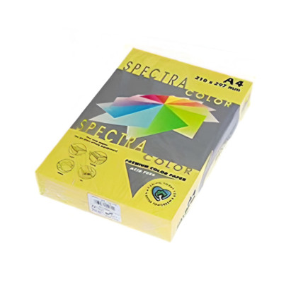 Krāsains papīrs A4, 80g/m2, 500 loksnes, Yellow IT160, Spectra