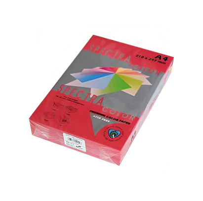 Krāsains papīrs A4, 80g/m2, 500 loksnes, Red IT250, Spectra